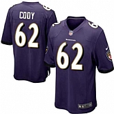 Nike Men & Women & Youth Ravens #62 Cody Purple Team Color Game Jersey,baseball caps,new era cap wholesale,wholesale hats